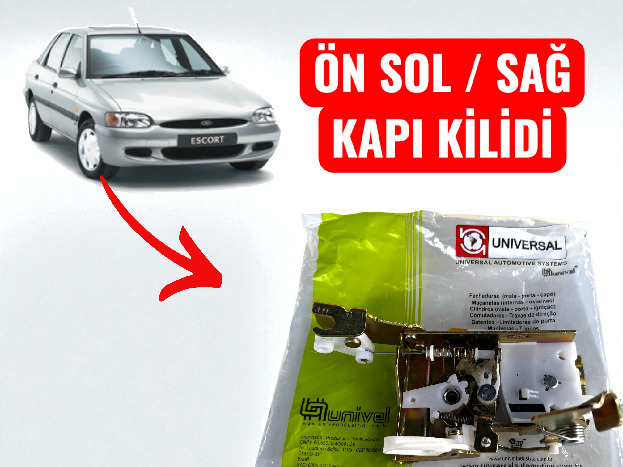 FORD ESCORT ÖN SOL / SAĞ KAPI KİLİDİ
